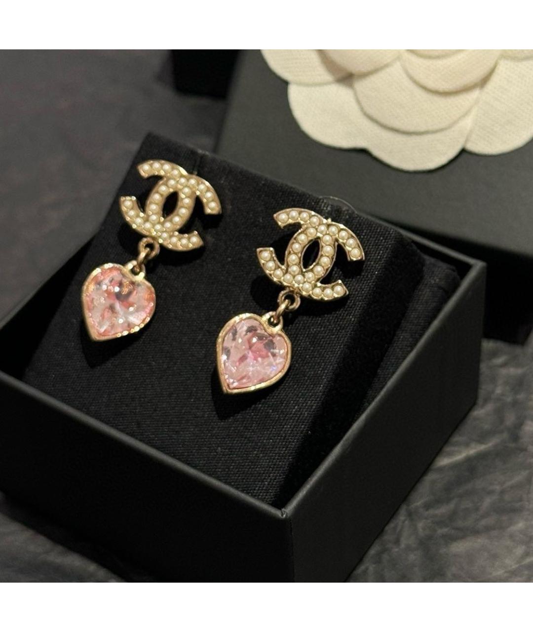 CHANEL Розовые серьги, фото 2
