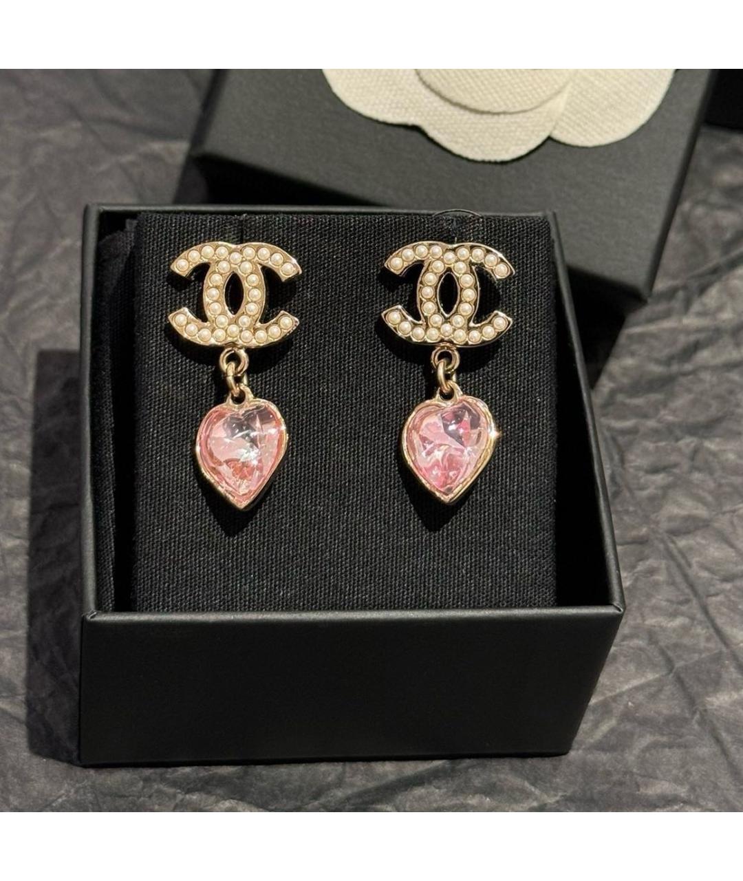 CHANEL Розовые серьги, фото 7