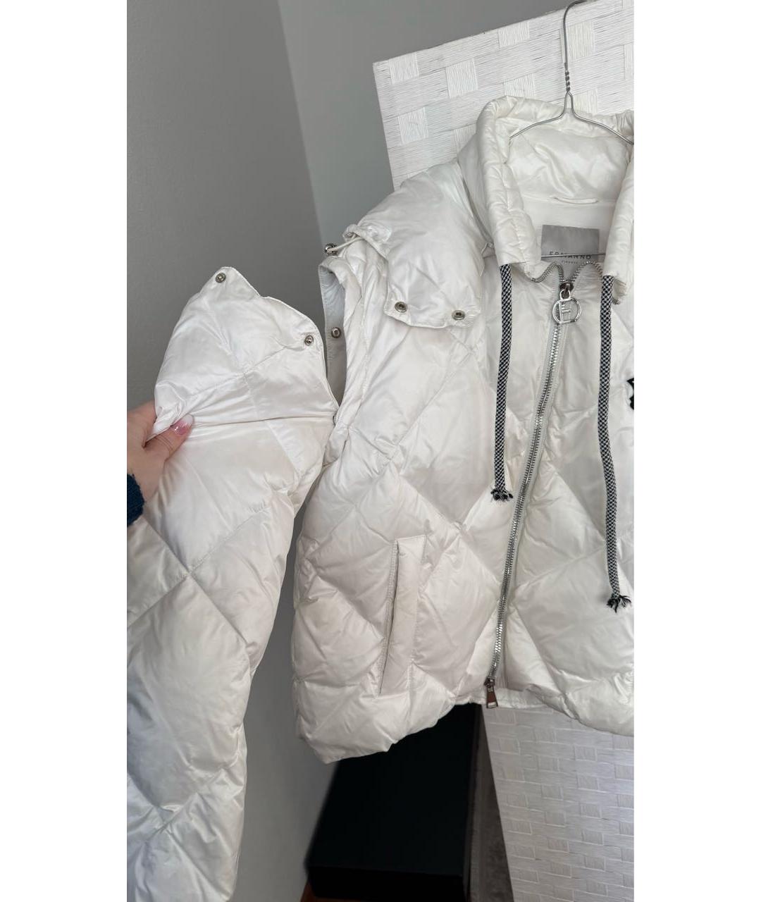 ERMANNO FIRENZE Белая полиэстеровая куртка, фото 4