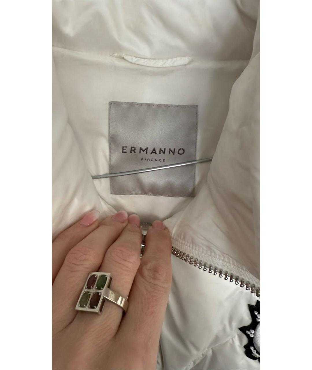 ERMANNO FIRENZE Белая полиэстеровая куртка, фото 3