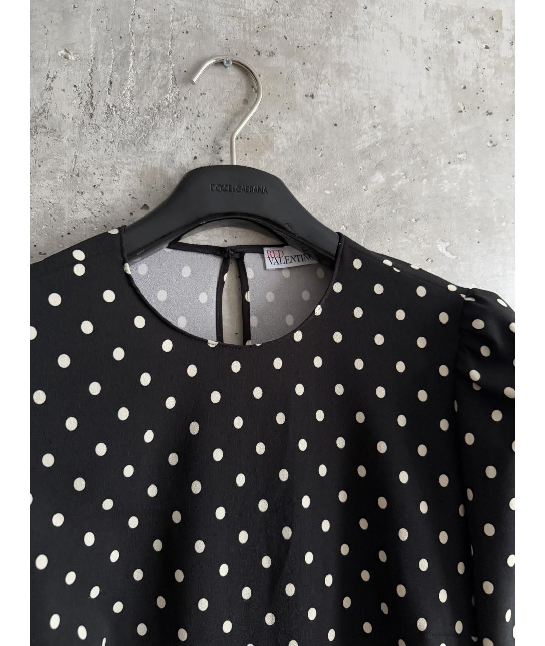 RED VALENTINO Черное полиэстеровое платье, фото 5