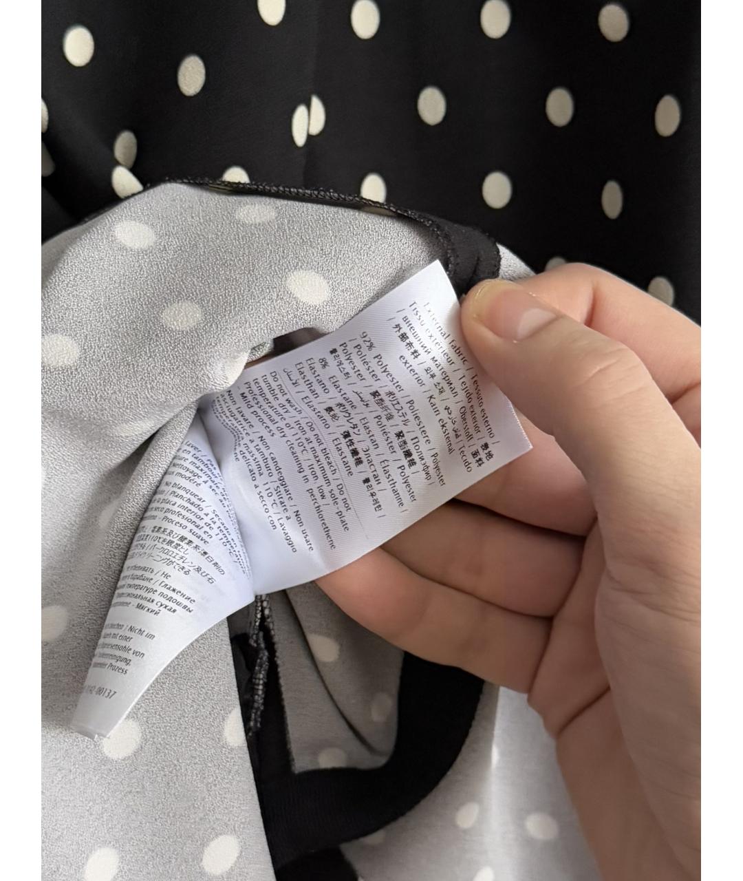 RED VALENTINO Черное полиэстеровое платье, фото 8