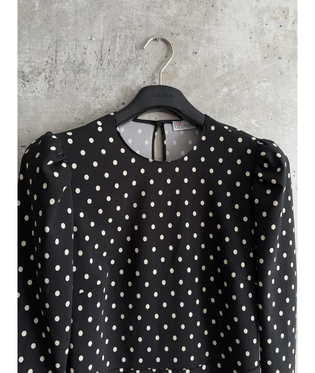 RED VALENTINO Черное полиэстеровое платье, фото 4