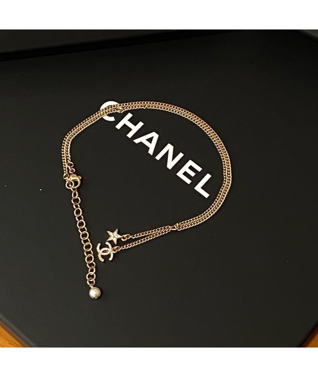 CHANEL Золотое металлическое колье, фото 2