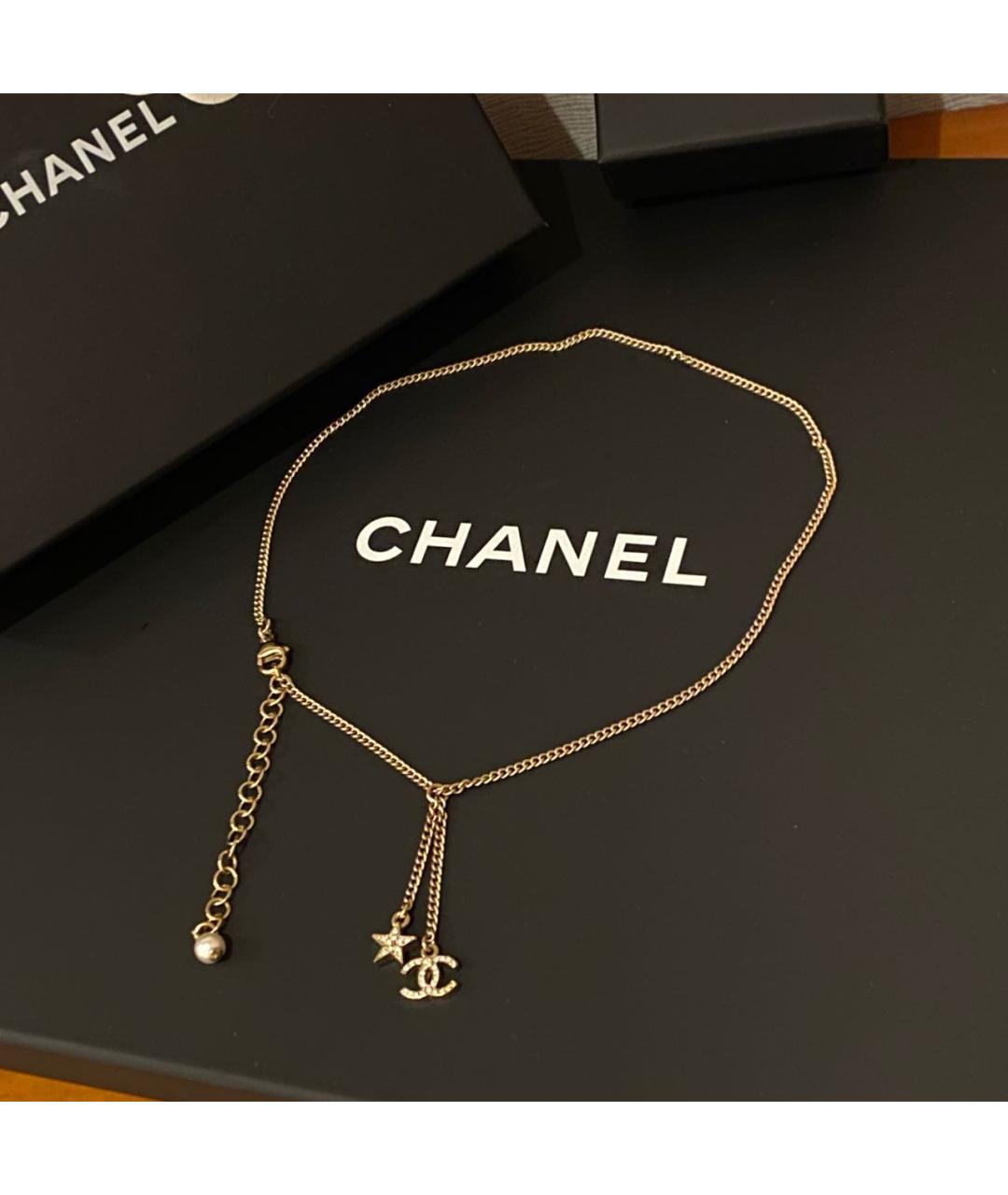 CHANEL Золотое металлическое колье, фото 6