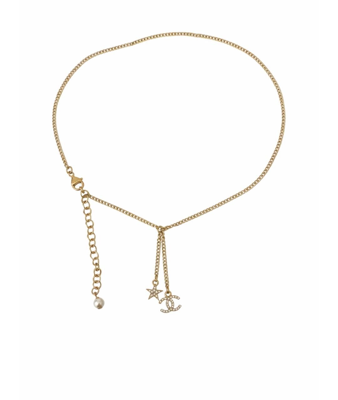 CHANEL Золотое металлическое колье, фото 1