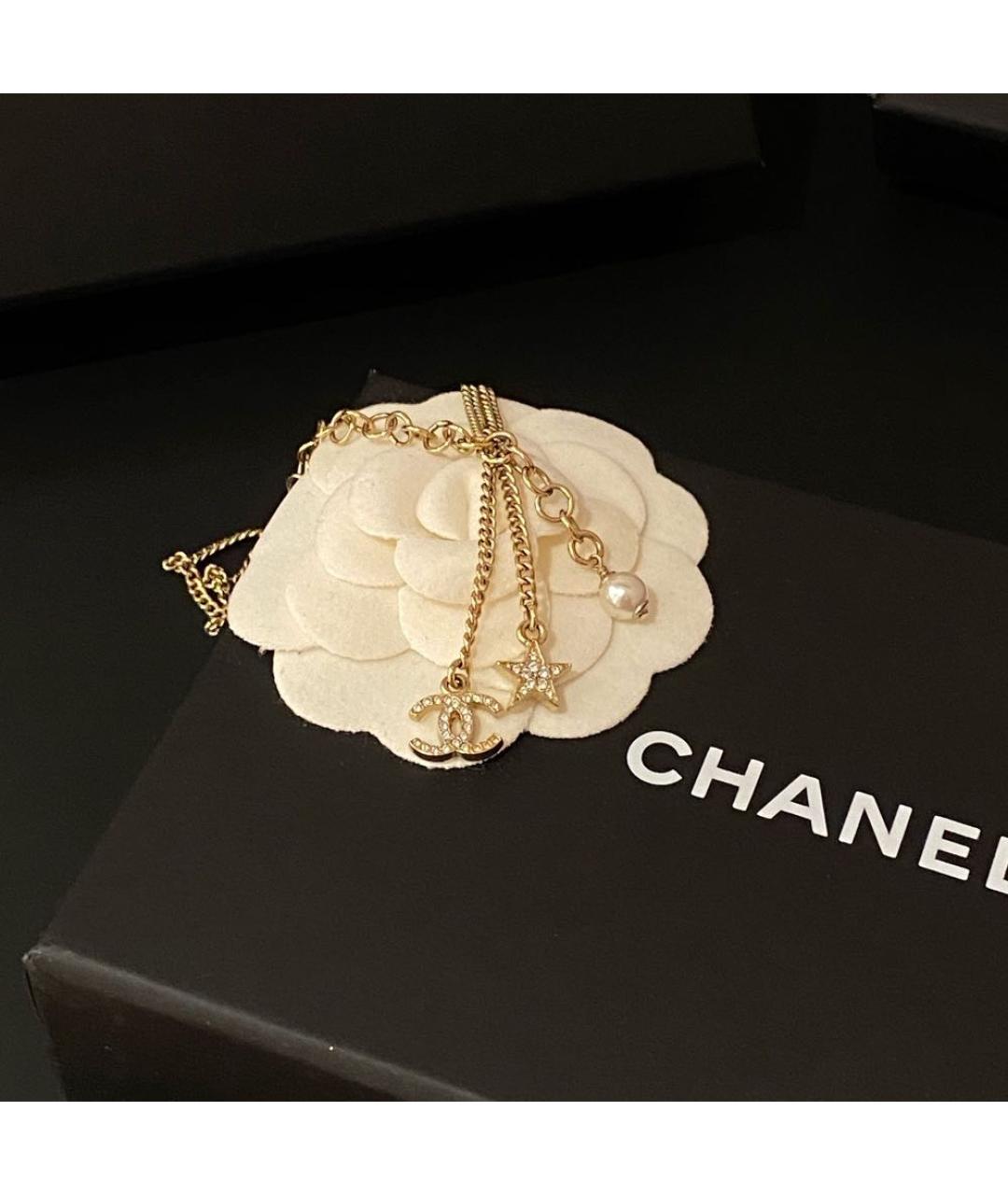 CHANEL Золотое металлическое колье, фото 3