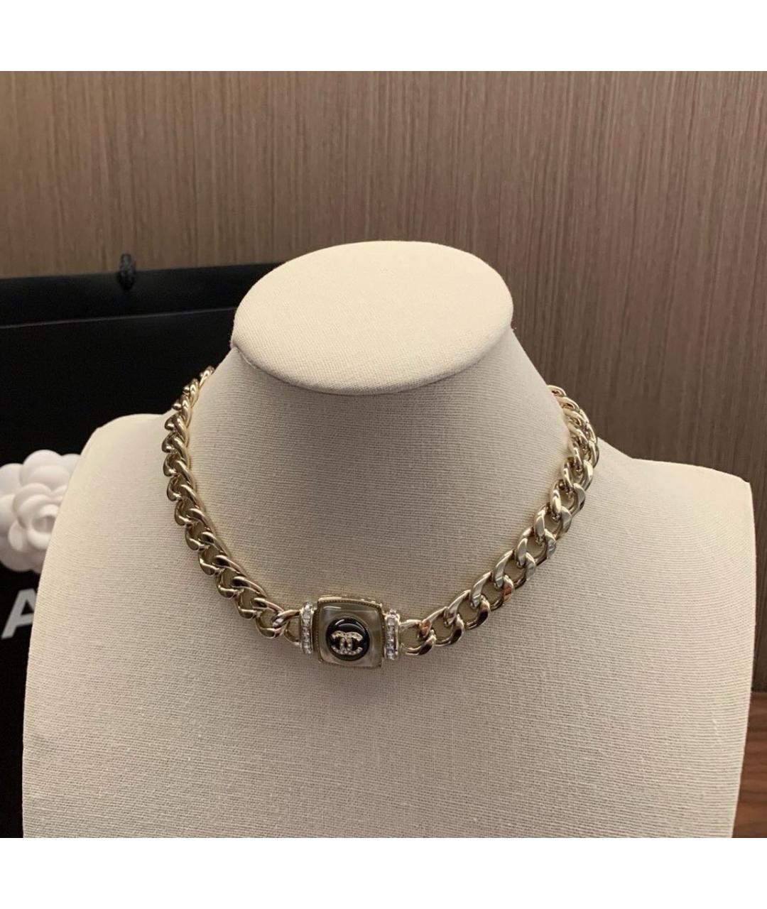 CHANEL Золотое металлическое колье, фото 7