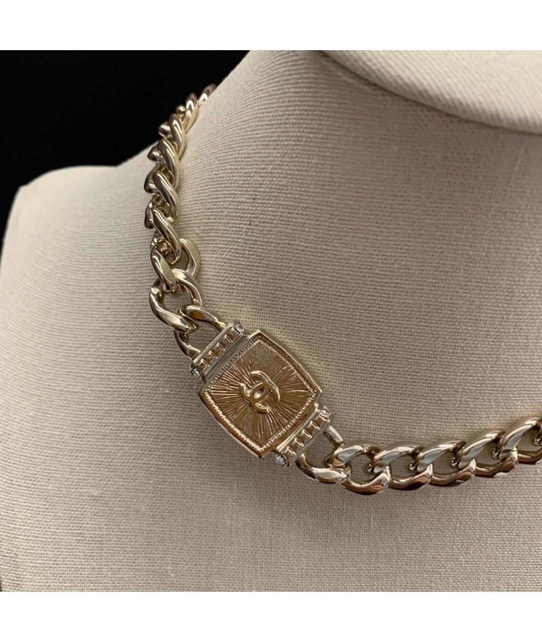 CHANEL Золотое металлическое колье, фото 4