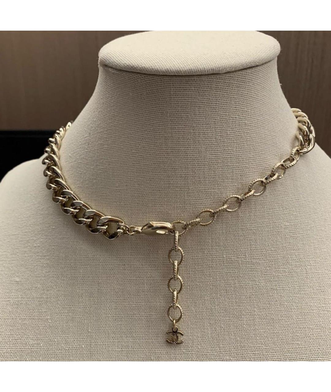 CHANEL Золотое металлическое колье, фото 3
