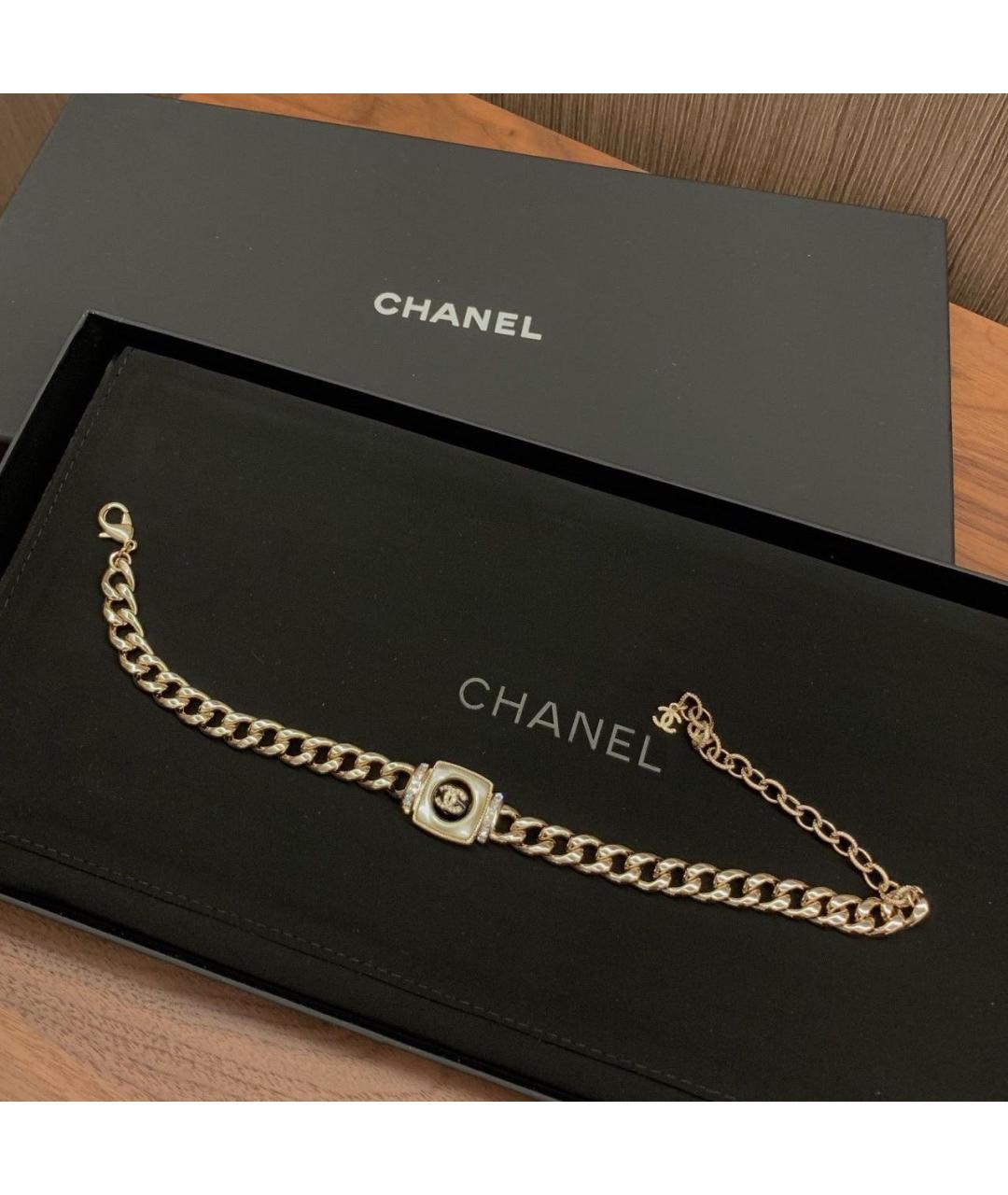 CHANEL Золотое металлическое колье, фото 2