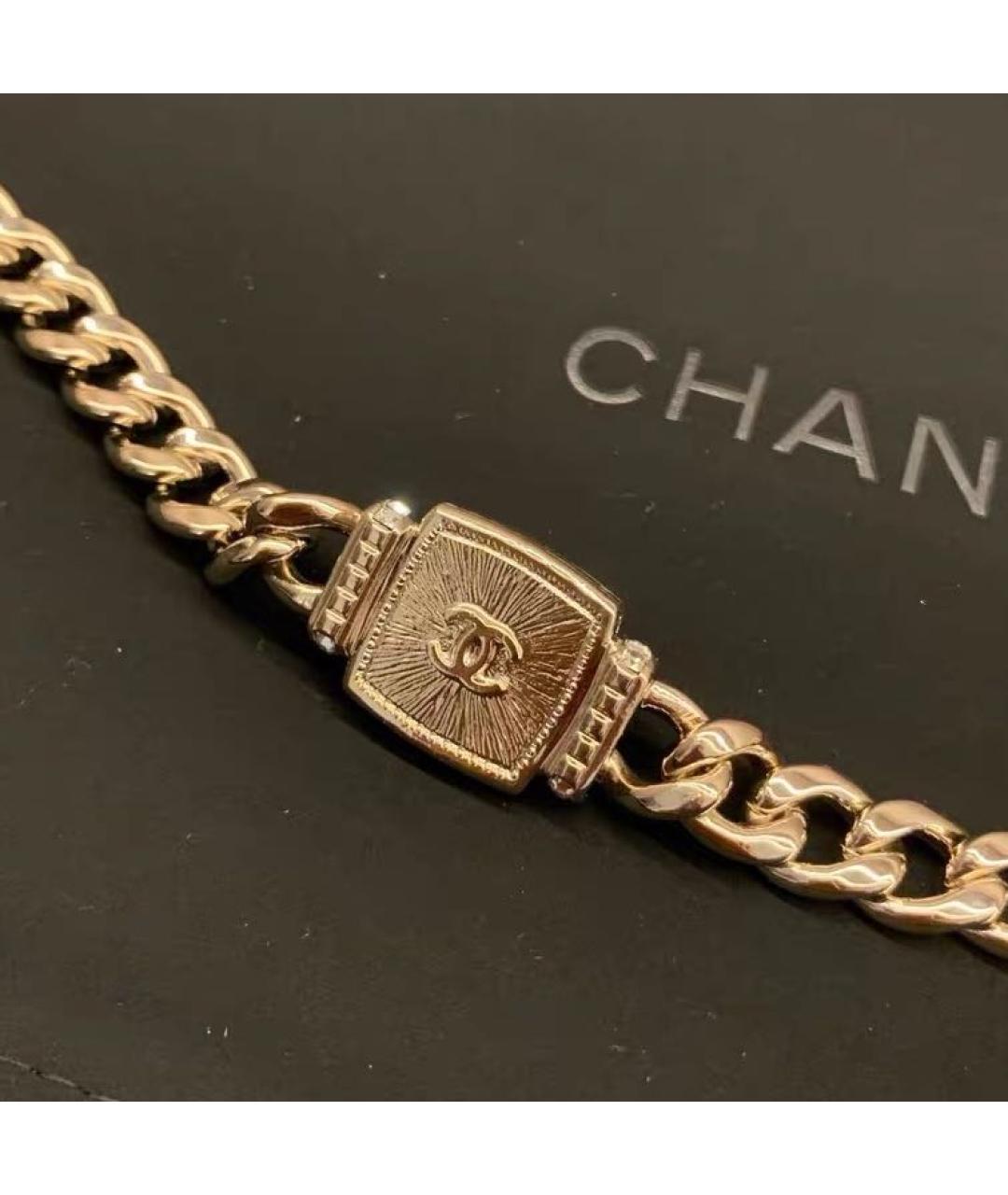 CHANEL Золотое металлическое колье, фото 6