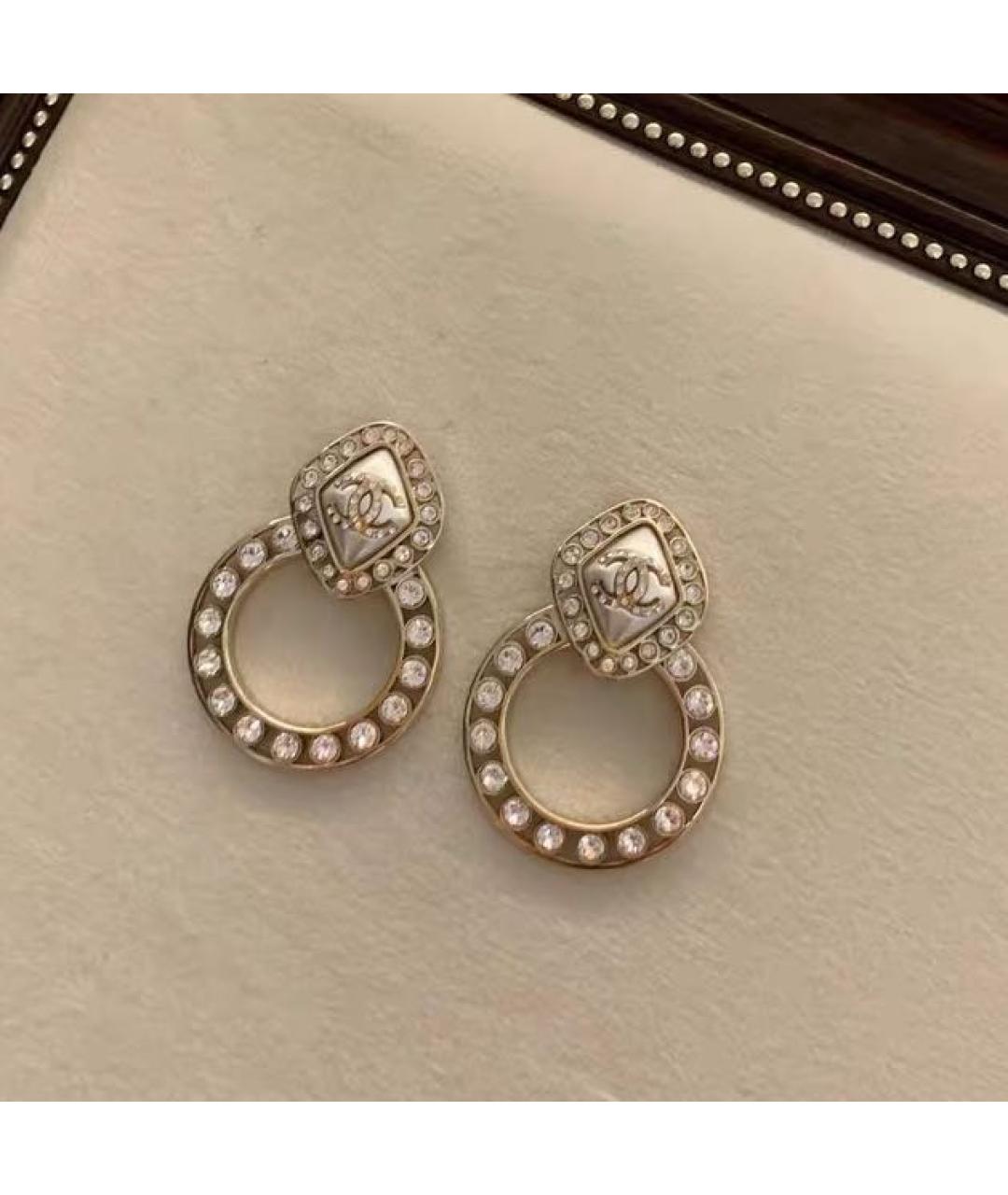 CHANEL Золотые металлические серьги, фото 5