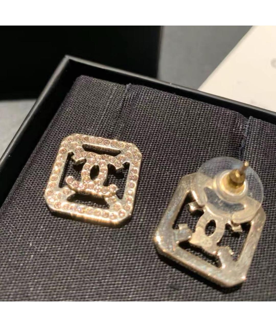 CHANEL Золотые металлические серьги, фото 4