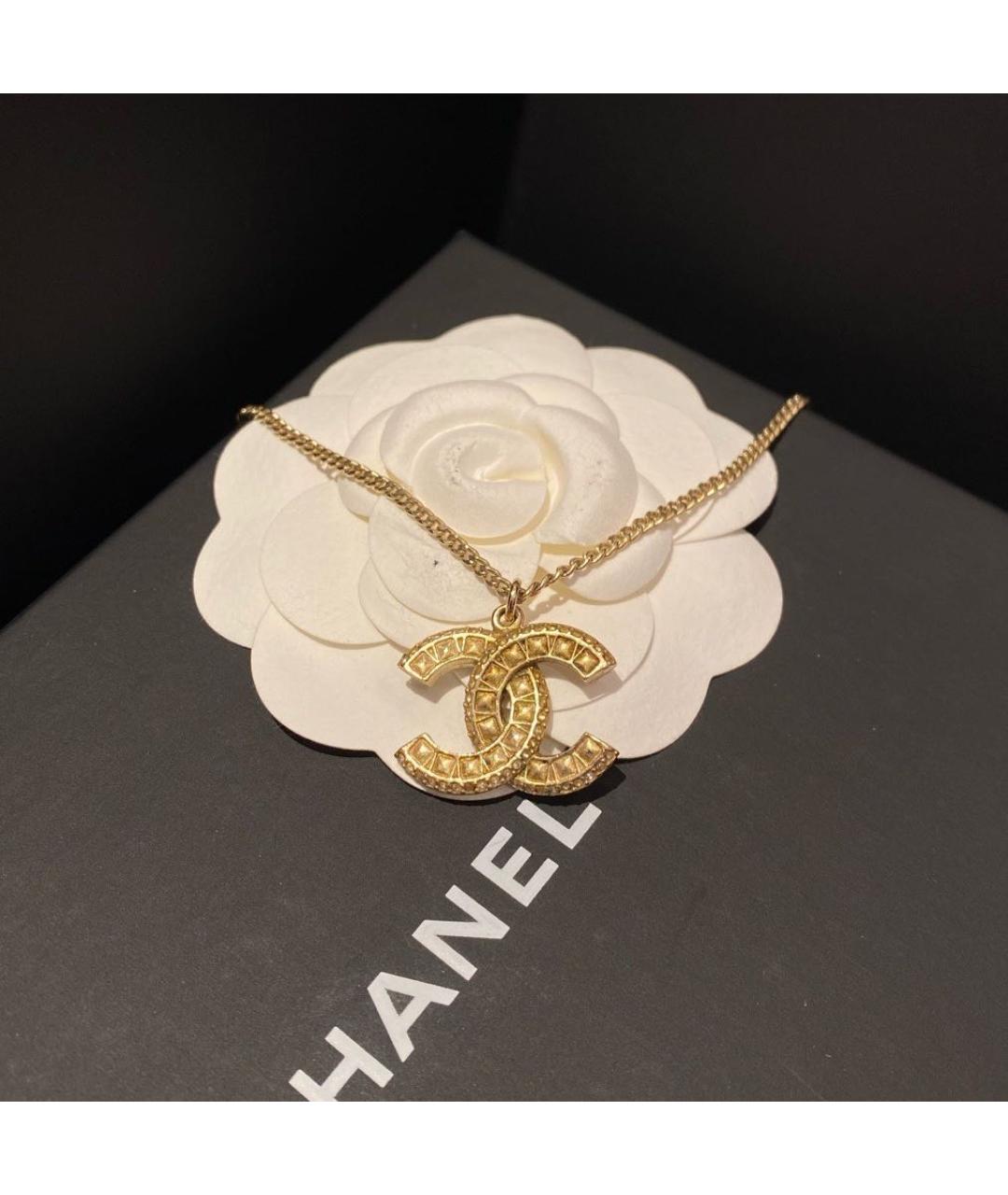 CHANEL Золотое металлическое колье, фото 4