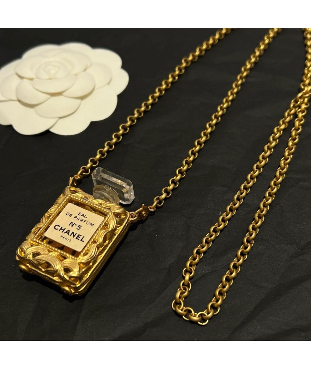 CHANEL Золотое металлическое колье, фото 2