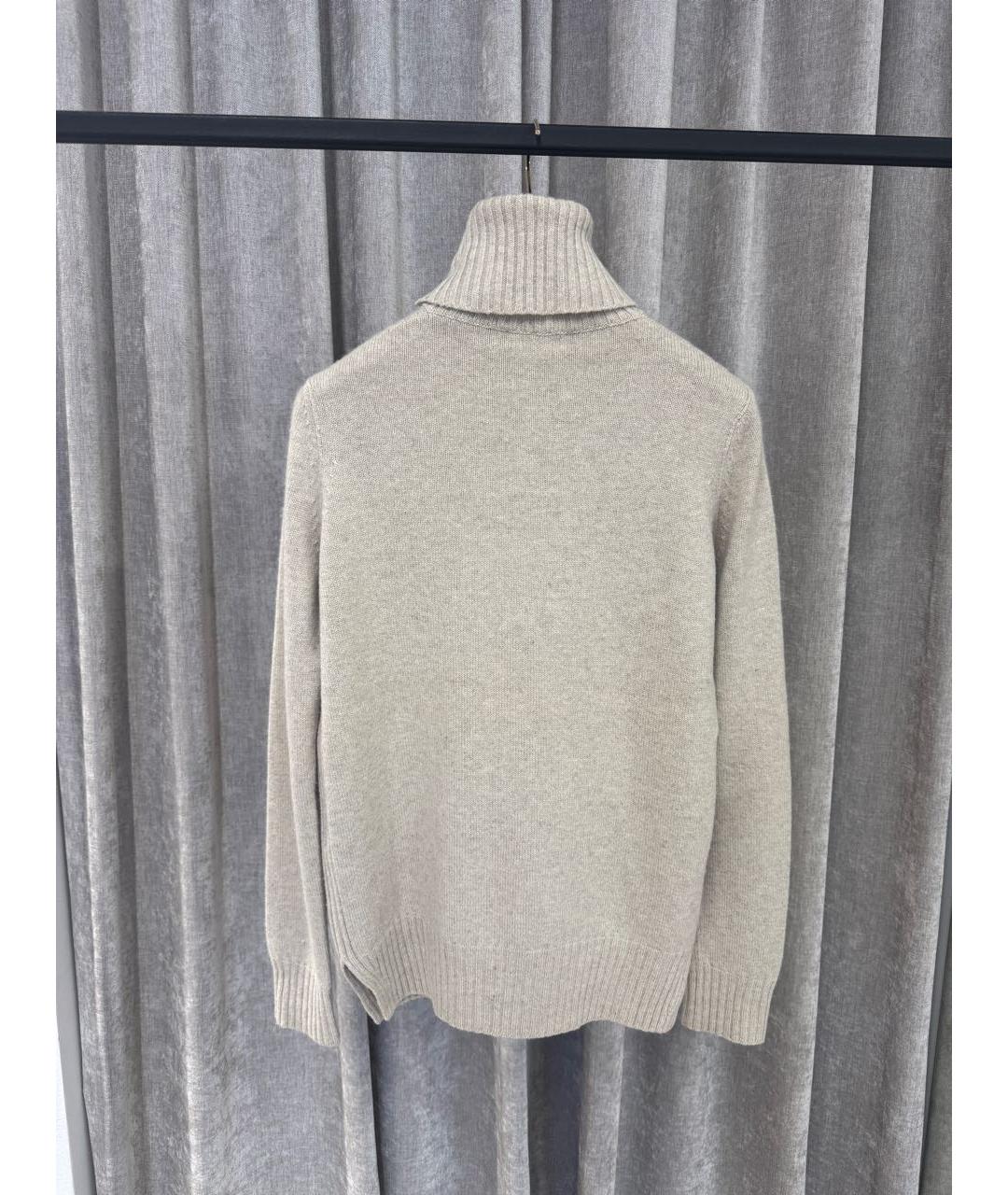 LORO PIANA Бежевый кашемировый джемпер / свитер, фото 2