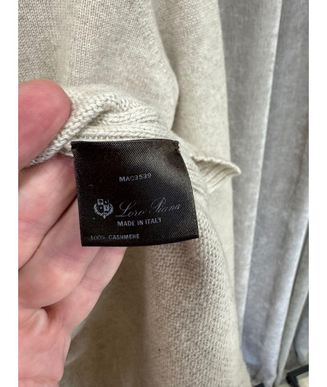 LORO PIANA Бежевый кашемировый джемпер / свитер, фото 4