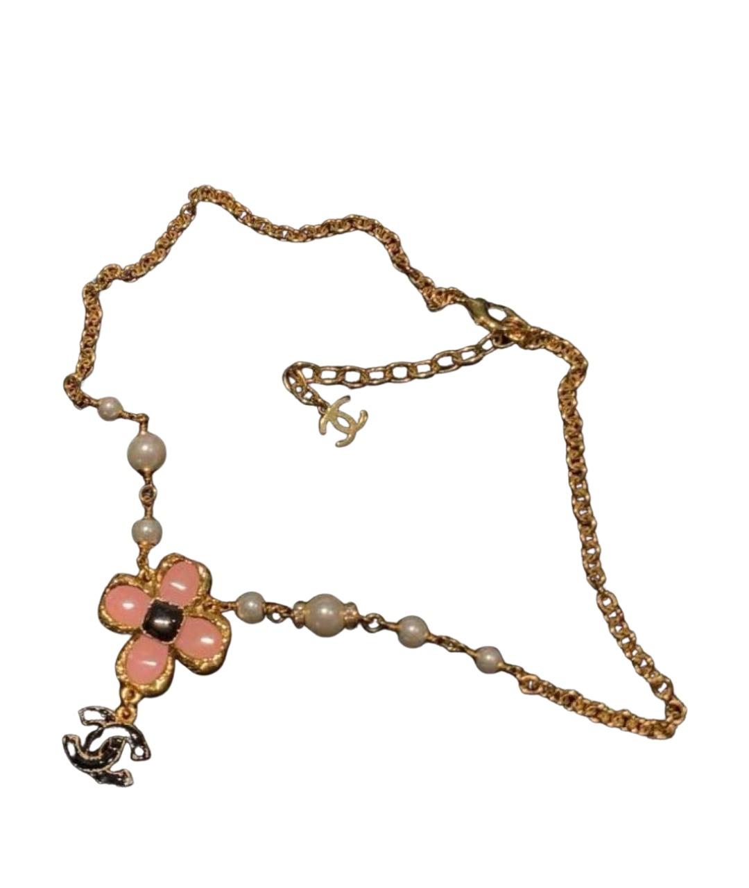 CHANEL Золотое металлическое колье, фото 1