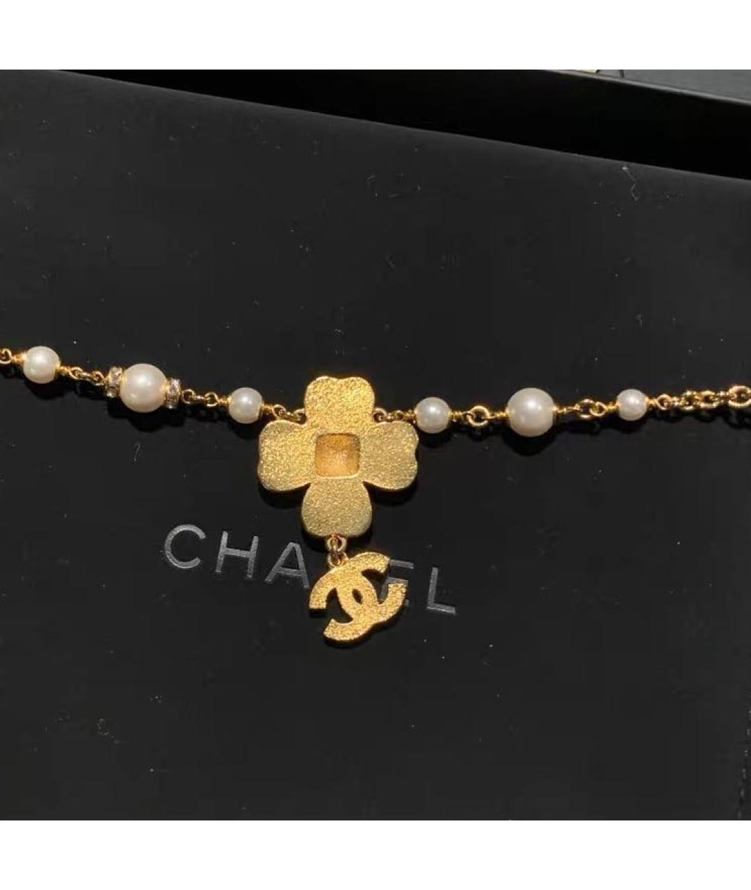 CHANEL Золотое металлическое колье, фото 4
