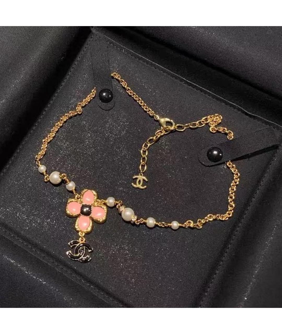 CHANEL Золотое металлическое колье, фото 2