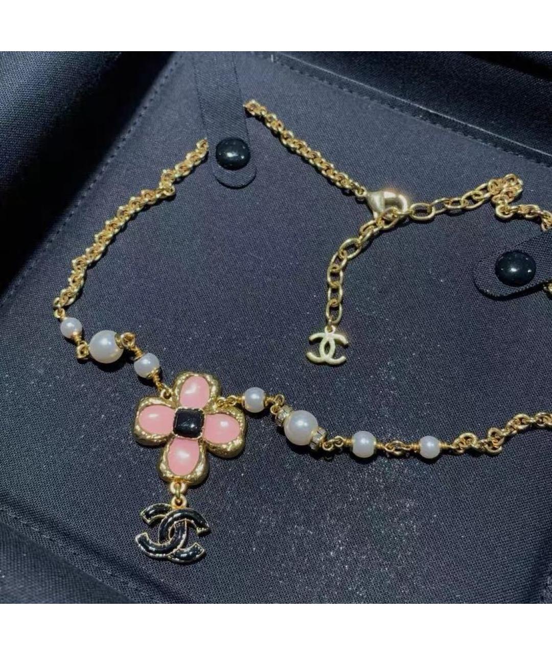 CHANEL Золотое металлическое колье, фото 5