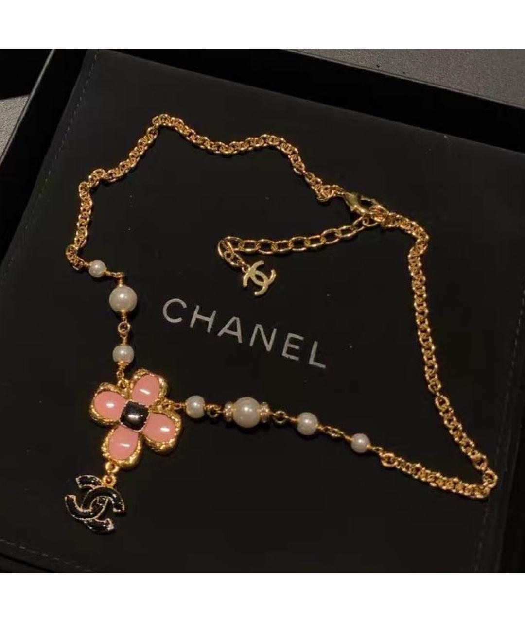 CHANEL Золотое металлическое колье, фото 6