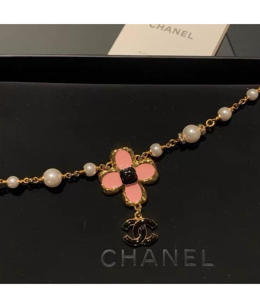 CHANEL Золотое металлическое колье, фото 3