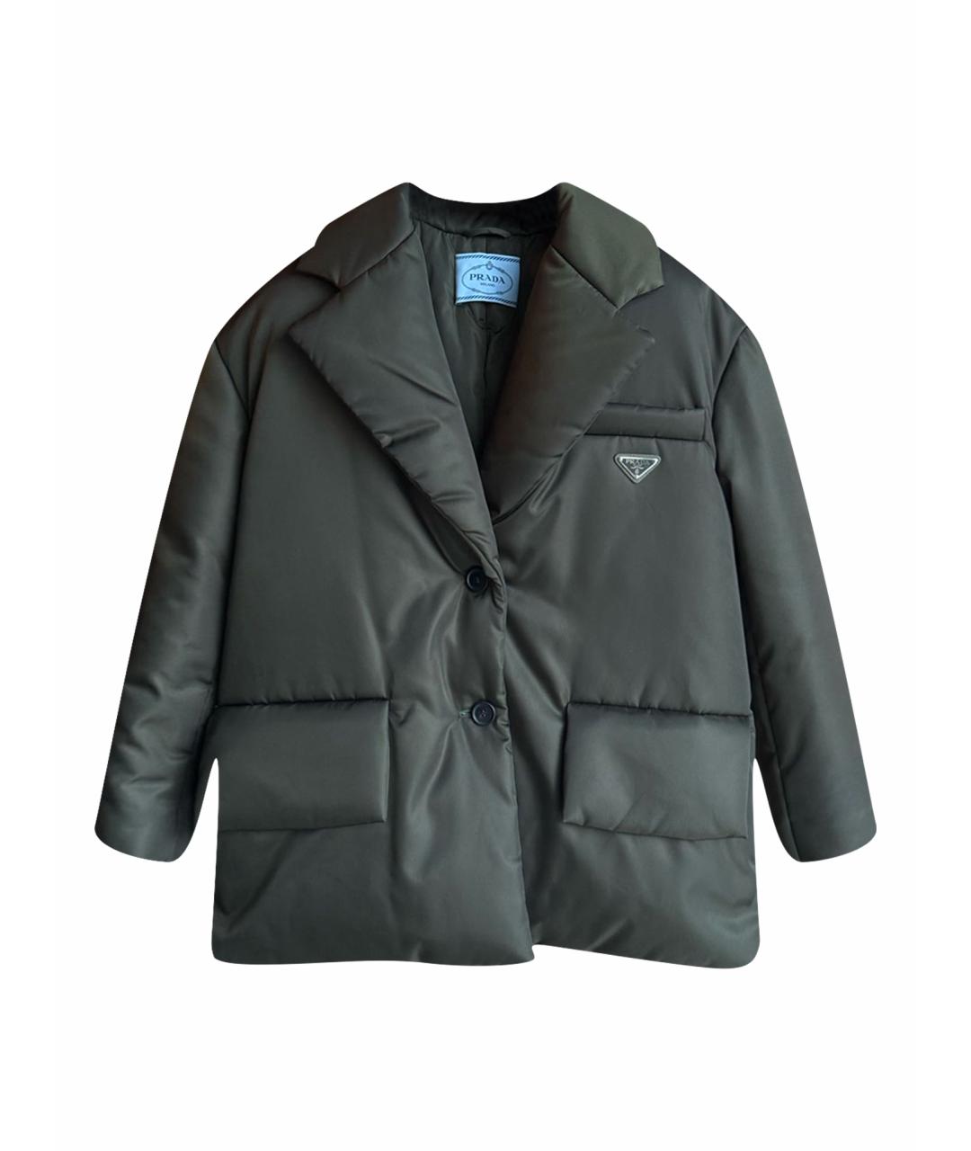 PRADA Черный полиамидовый пуховик, фото 1