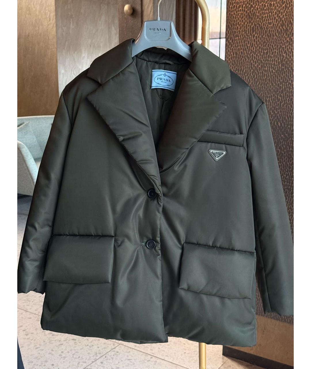 PRADA Черный полиамидовый пуховик, фото 8