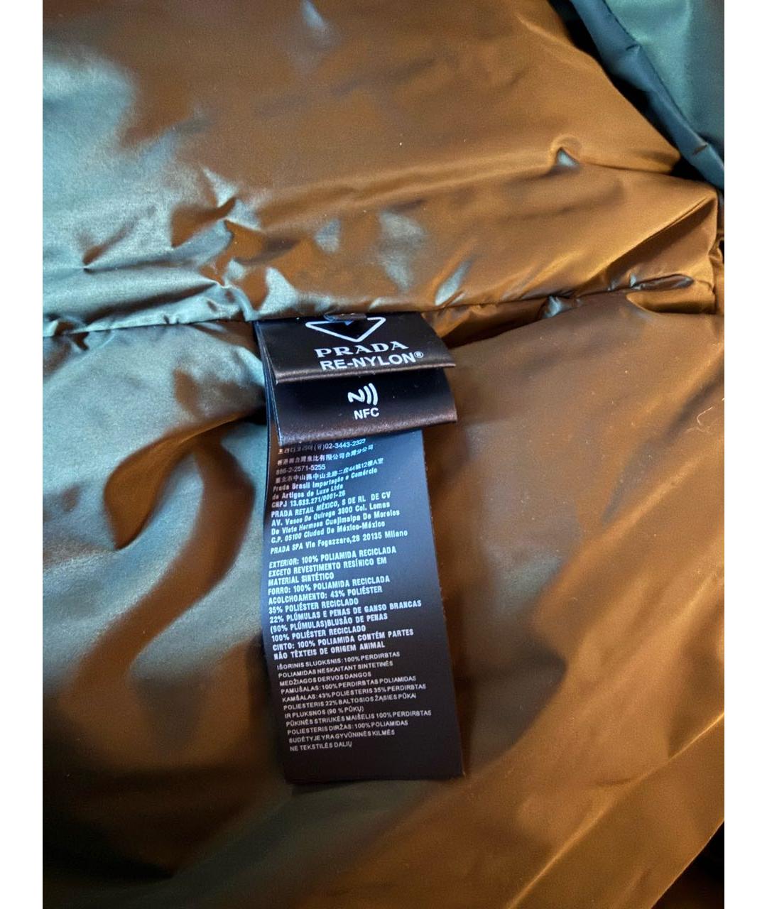 PRADA Черный полиамидовый пуховик, фото 7