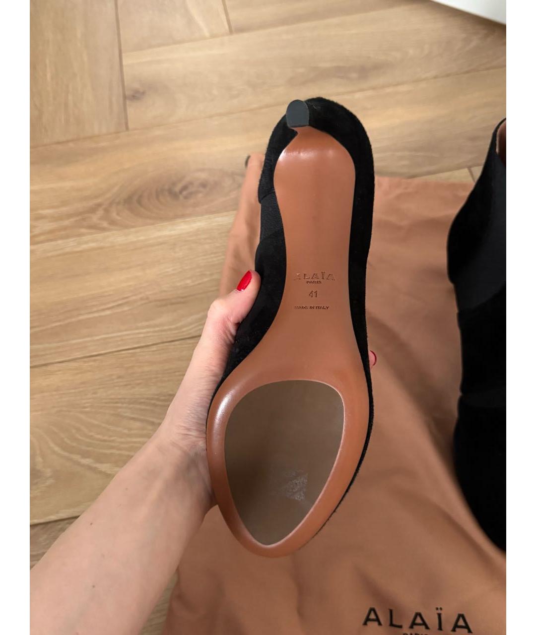 ALAIA Черные замшевые ботильоны, фото 4