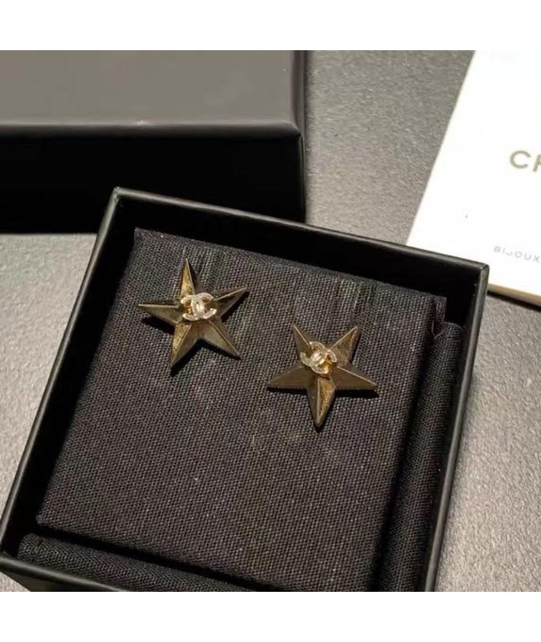 CHANEL Золотые серьги, фото 2