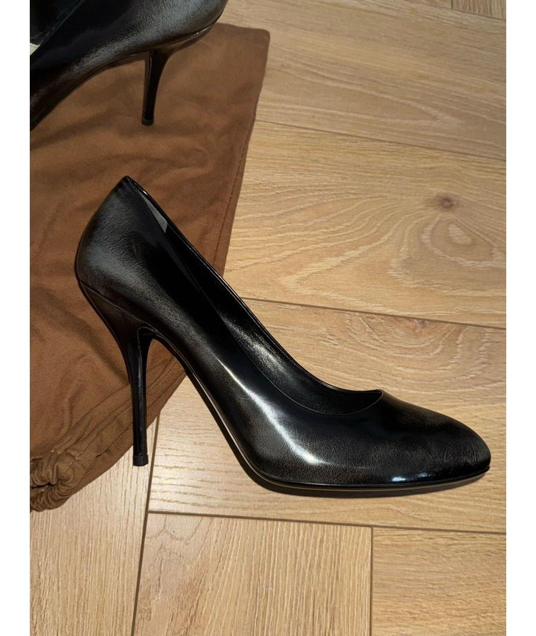 GUCCI Черные кожаные туфли, фото 5