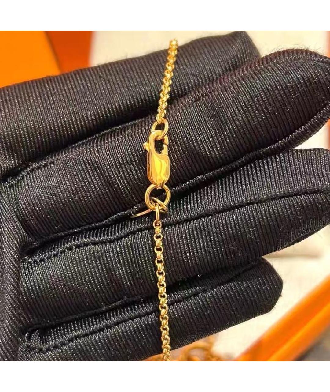 HERMES Золотое металлическое колье, фото 5