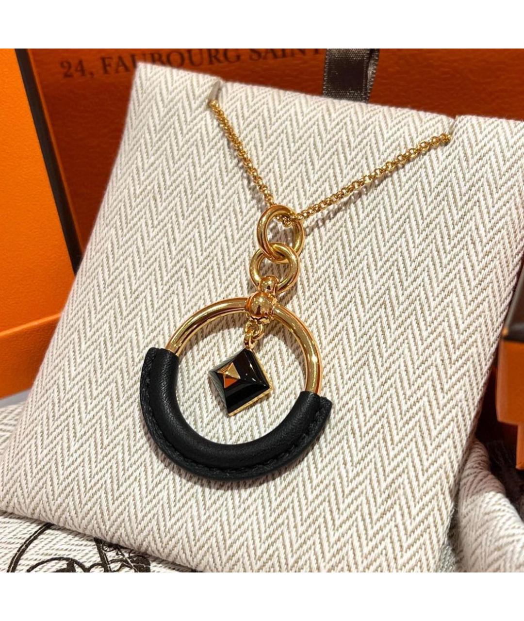 HERMES Золотое металлическое колье, фото 6