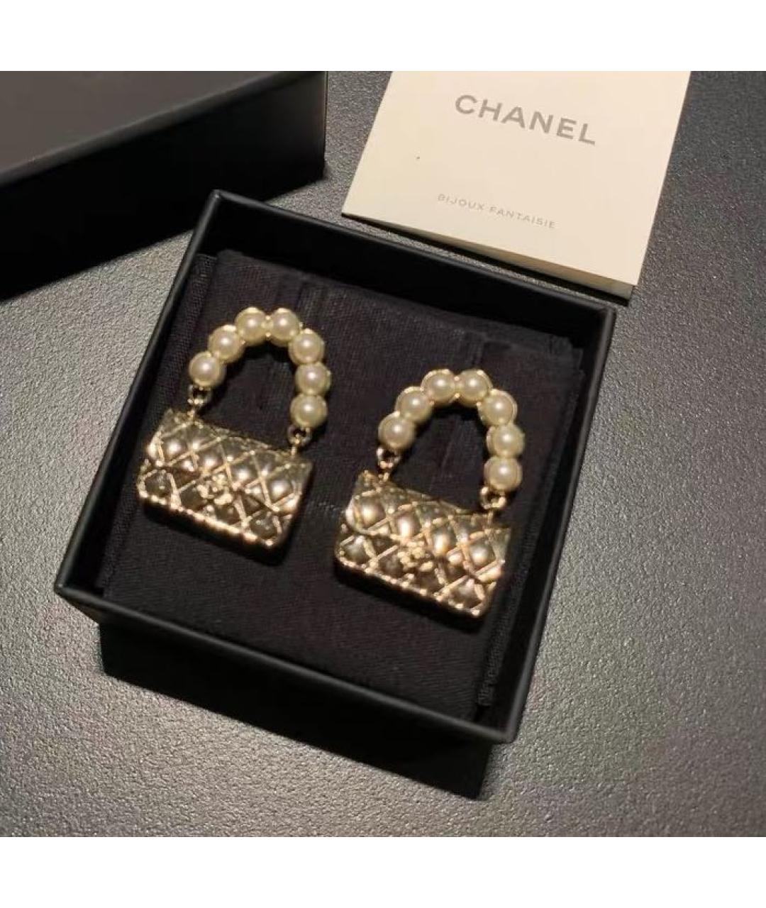 CHANEL Золотые серьги, фото 7