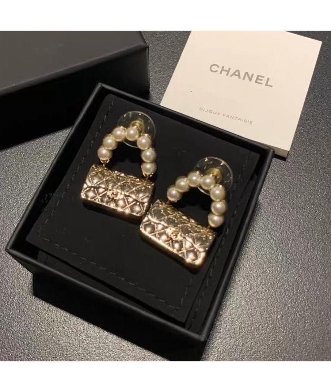 CHANEL Золотые серьги, фото 4