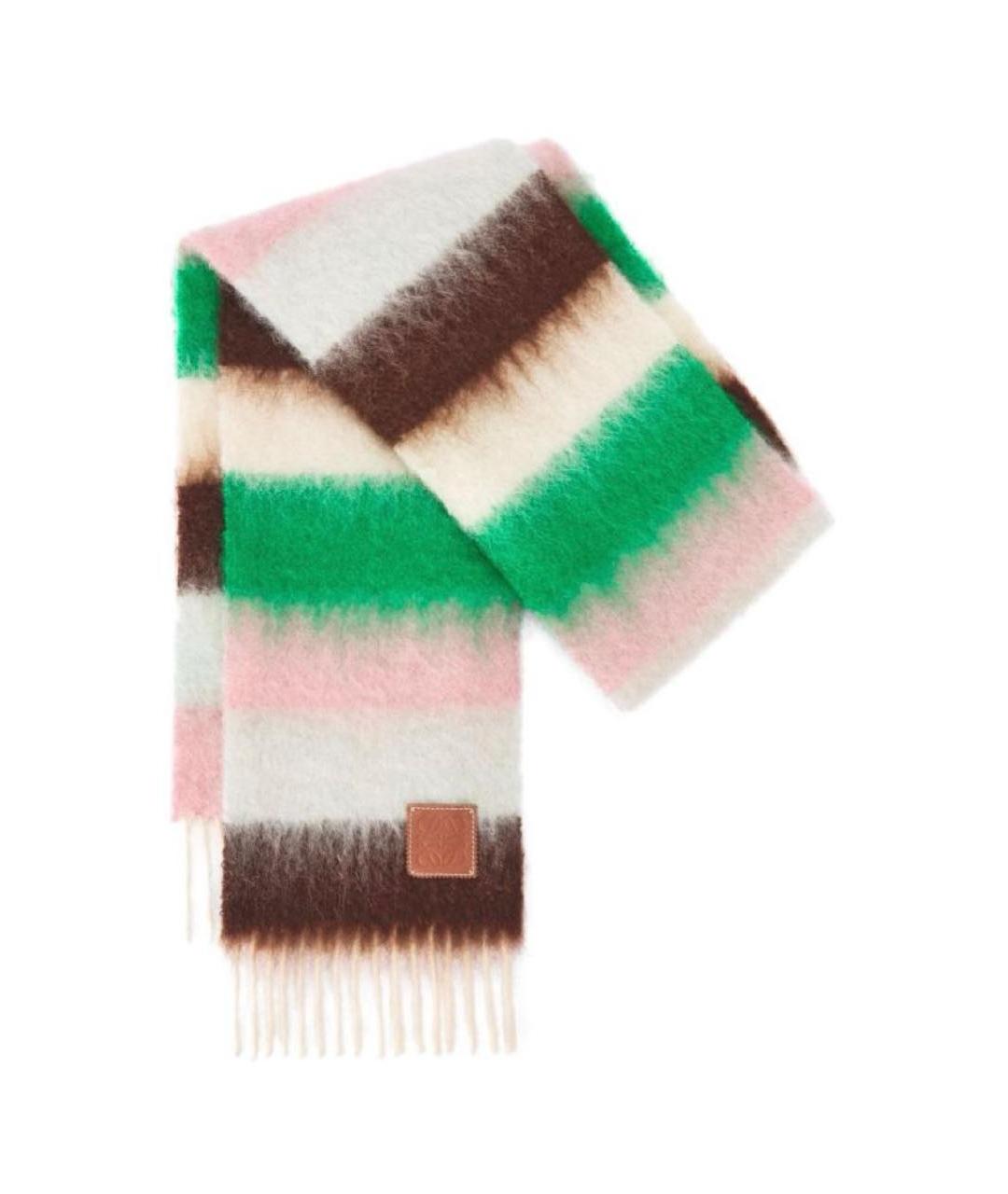 LOEWE Мульти шерстяной шарф, фото 7