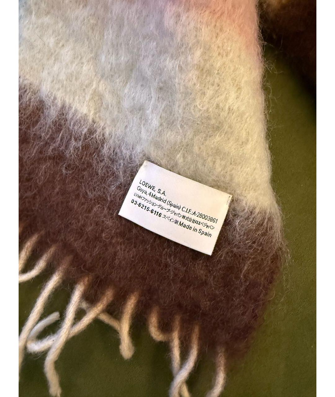 LOEWE Мульти шерстяной шарф, фото 6