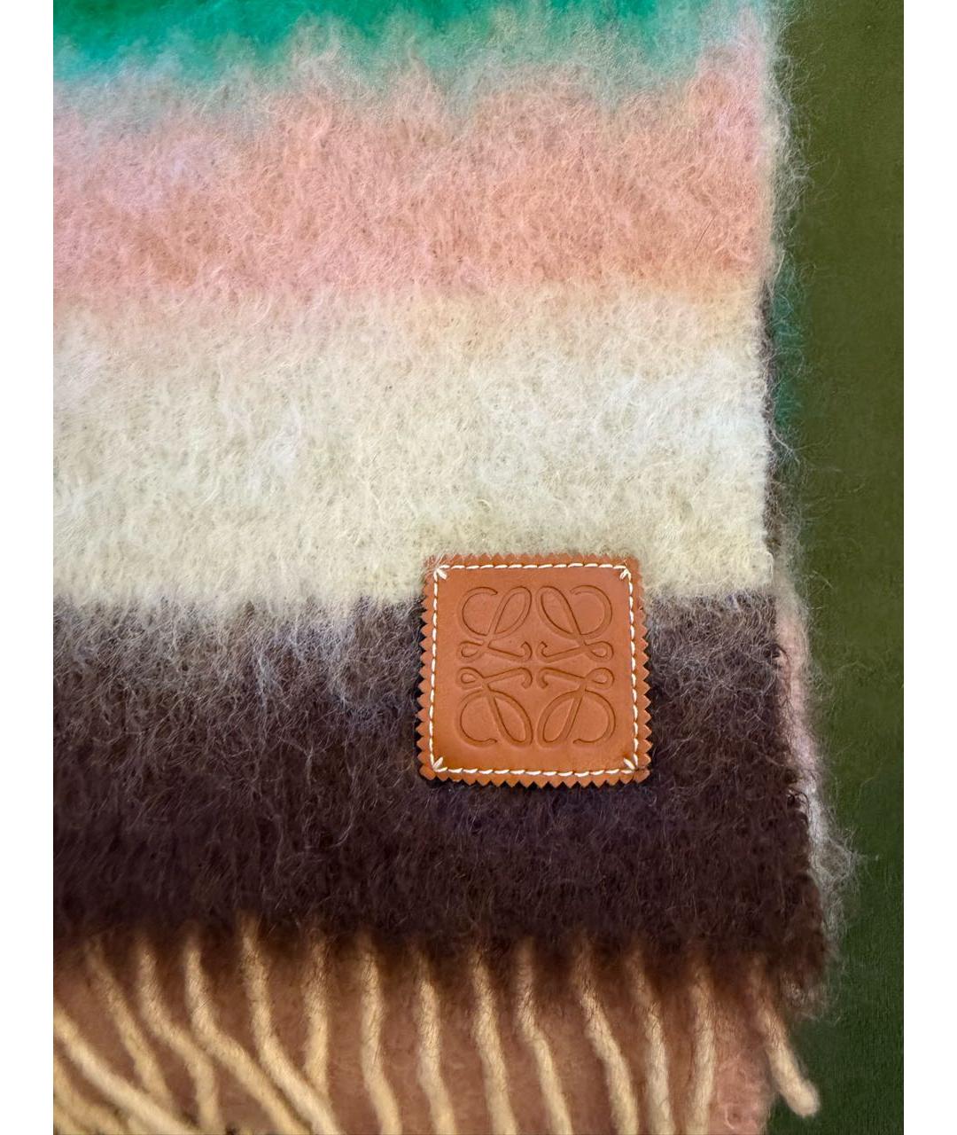 LOEWE Мульти шерстяной шарф, фото 4