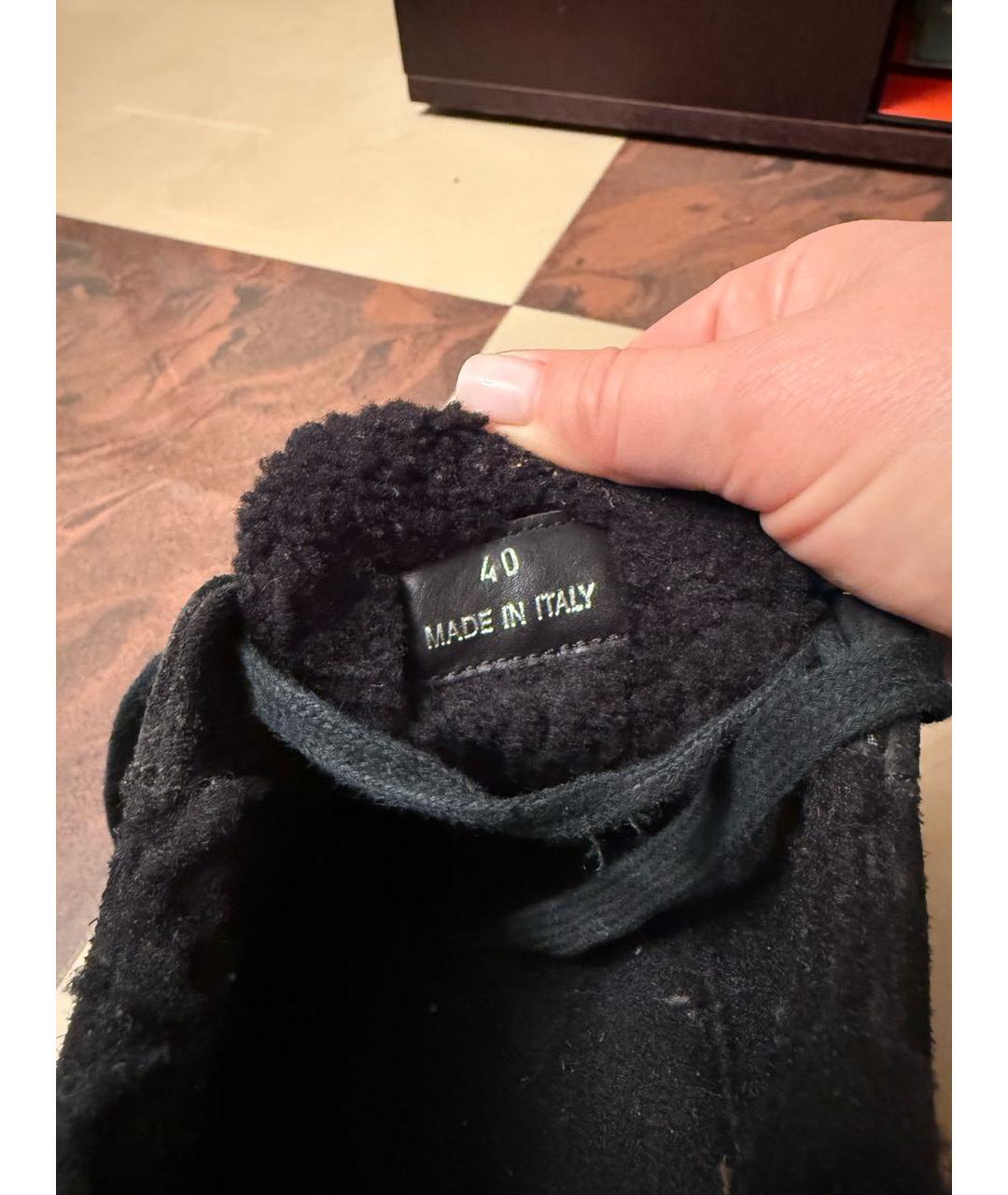 DSQUARED2 Черные замшевые низкие кроссовки / кеды, фото 3