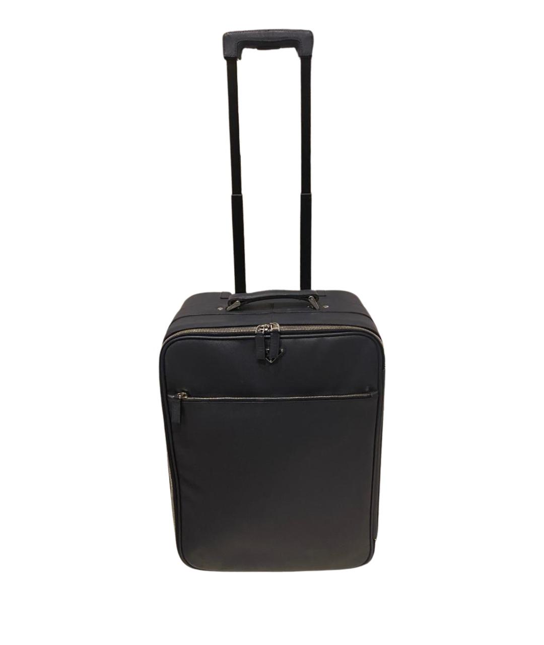 PRADA Синий кожаный чемодан, фото 1