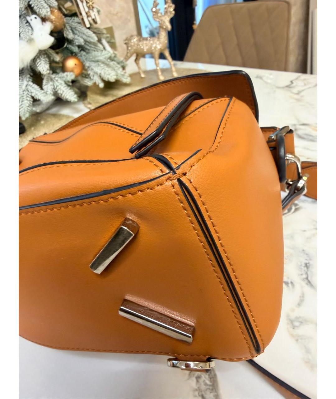 LOEWE Коричневая кожаная сумка через плечо, фото 6