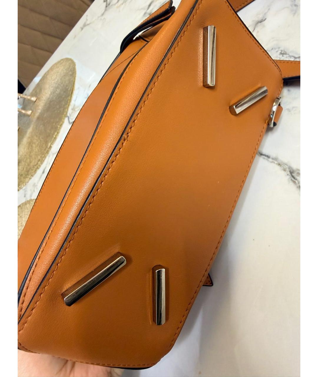 LOEWE Коричневая кожаная сумка через плечо, фото 8