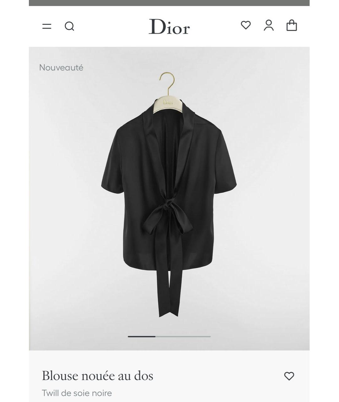 CHRISTIAN DIOR Черная блузы, фото 1