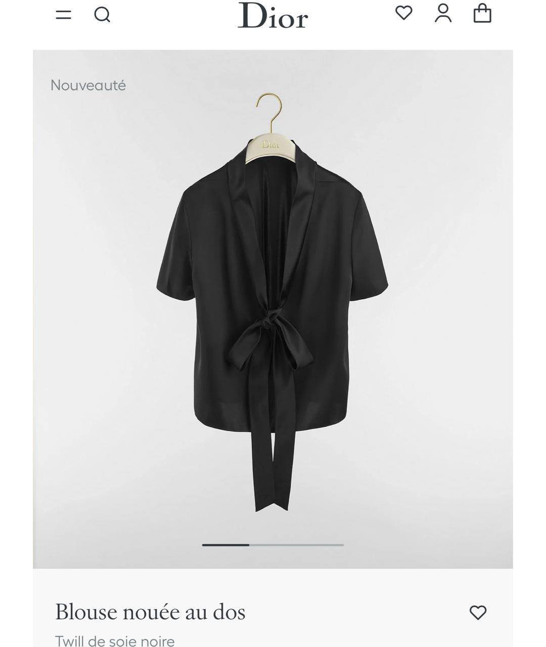 CHRISTIAN DIOR Черная блузы, фото 2