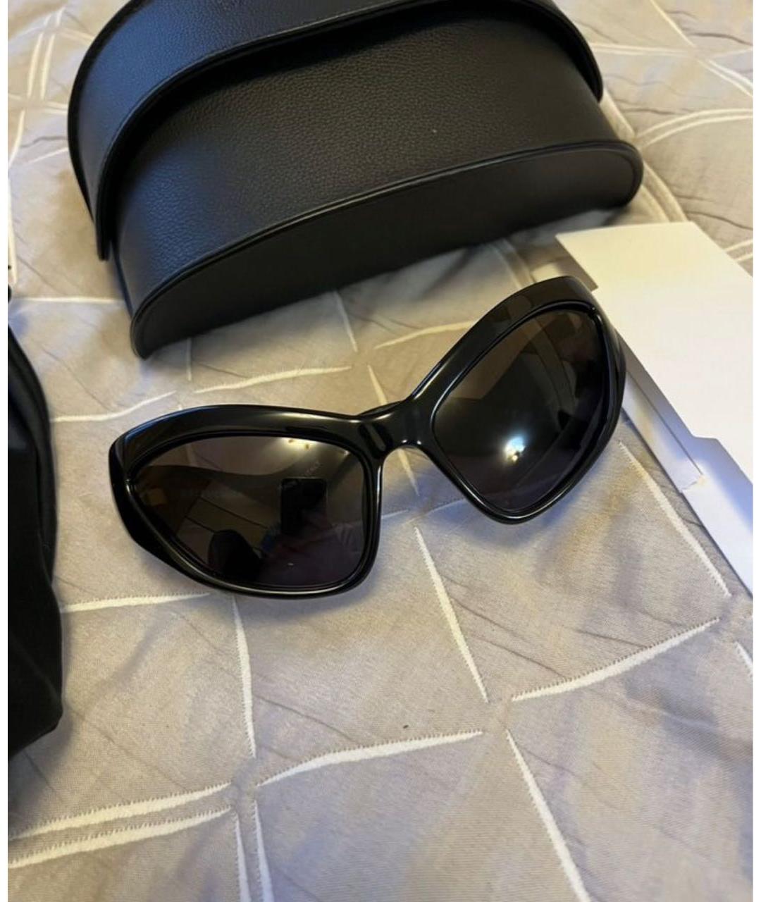 BALENCIAGA Черные пластиковые солнцезащитные очки, фото 8