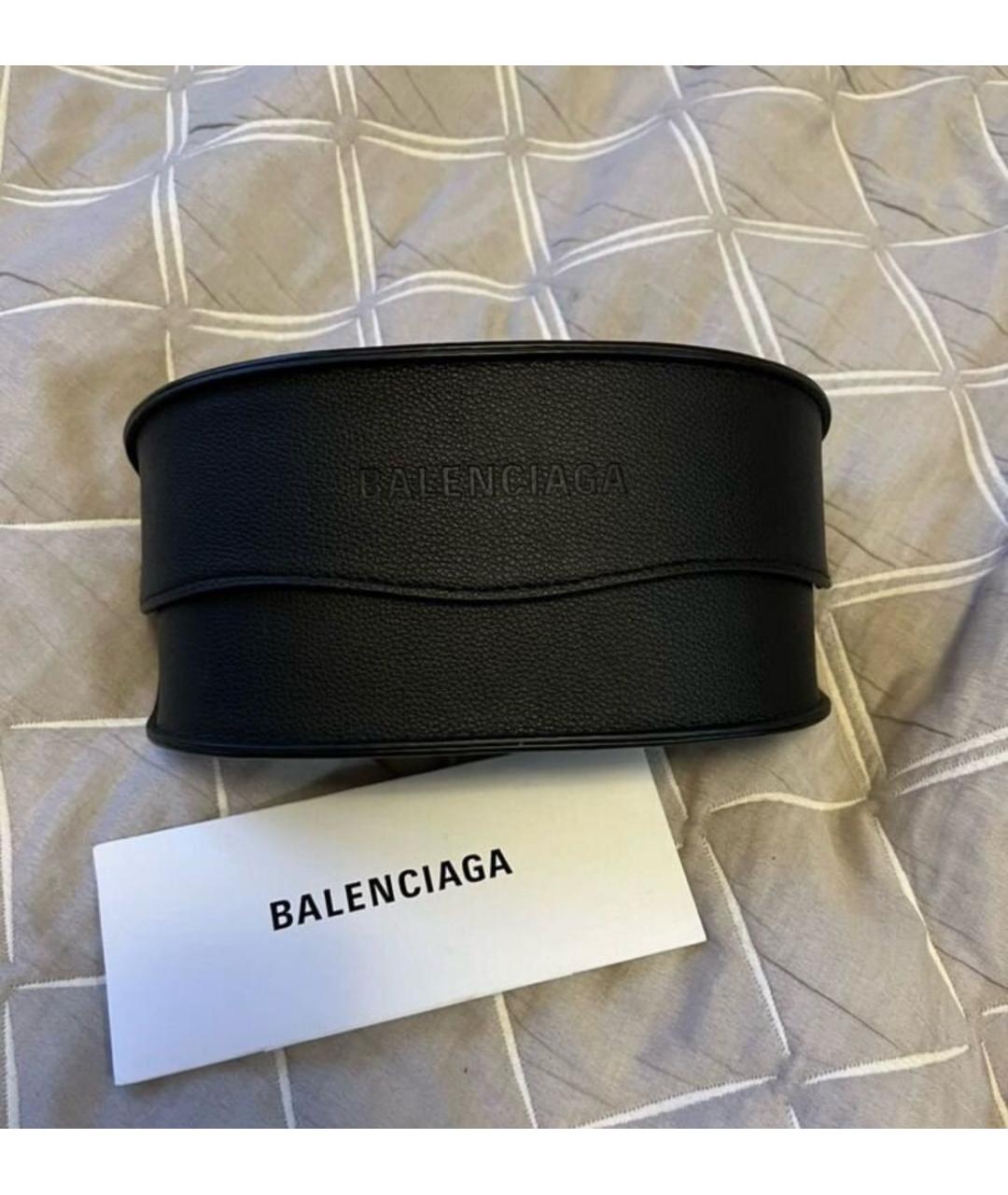 BALENCIAGA Черные пластиковые солнцезащитные очки, фото 4