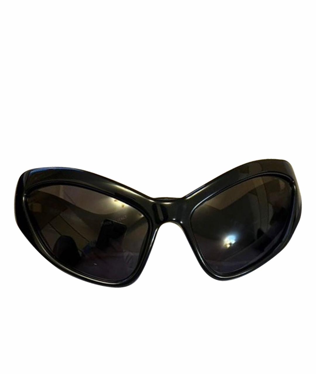 BALENCIAGA Черные пластиковые солнцезащитные очки, фото 1